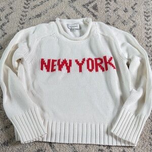NWOT Cream and Red 'New York' Sweater